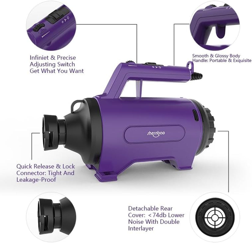 Dog Dryer High Velocity Professional Dog/Pet Grooming Force Hair Dryer/Blower