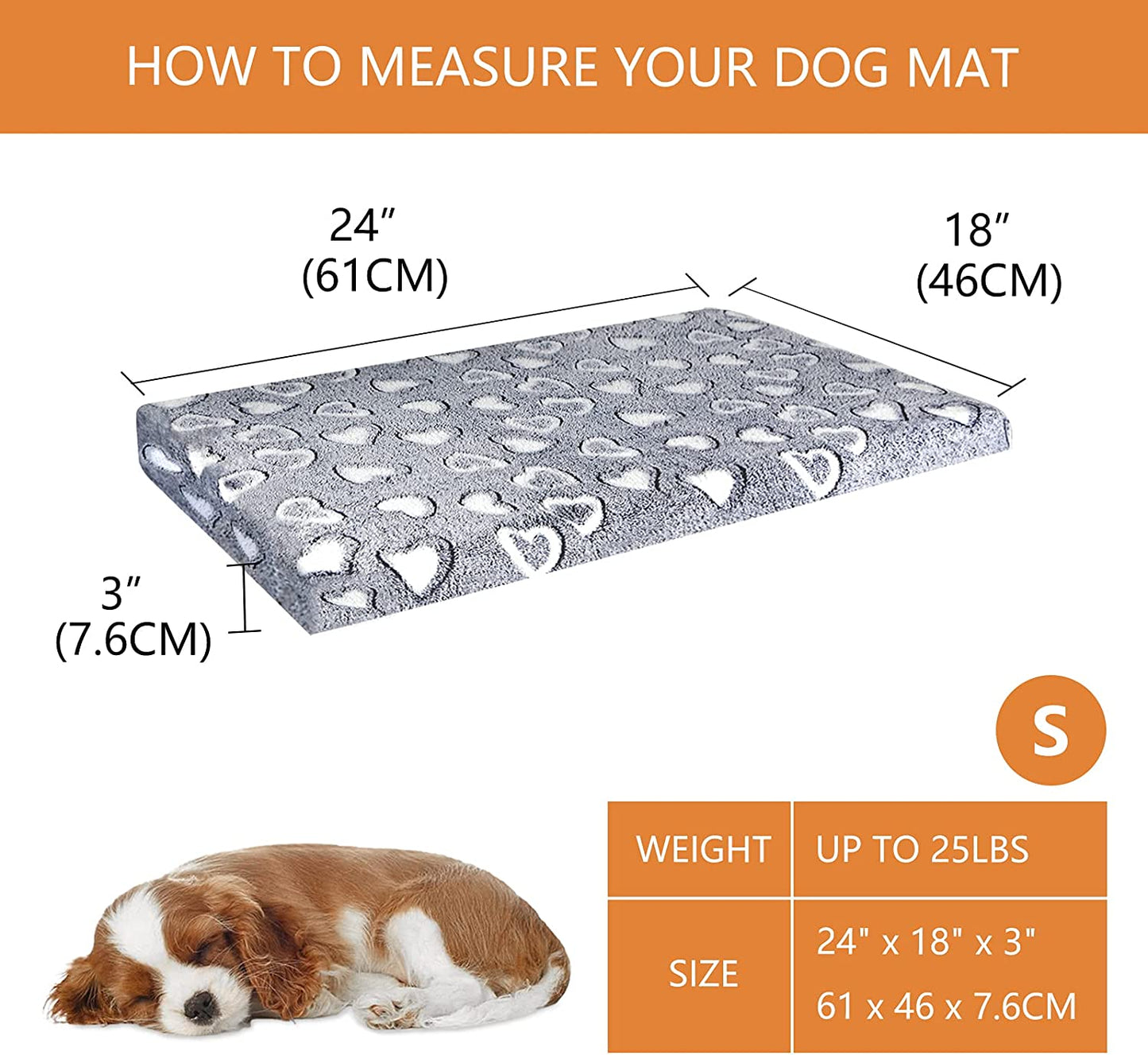 VANKEAN Reversible Cool and Warm Dog Bed Mat for Crates - Stylish Pad with Waterproof Inner Linings and Removable Machine Washable Cover, Firm Support for Small to Xx-Large Dogs, Grey