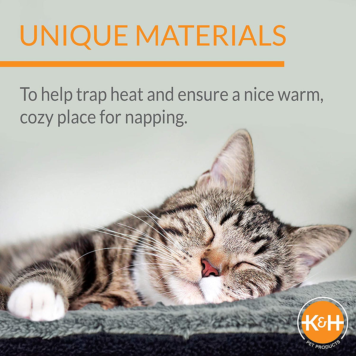 K&H Self-Warming Cat Bed Pad, Self Heating Pad, Small 21 X 17 Gray/ Black