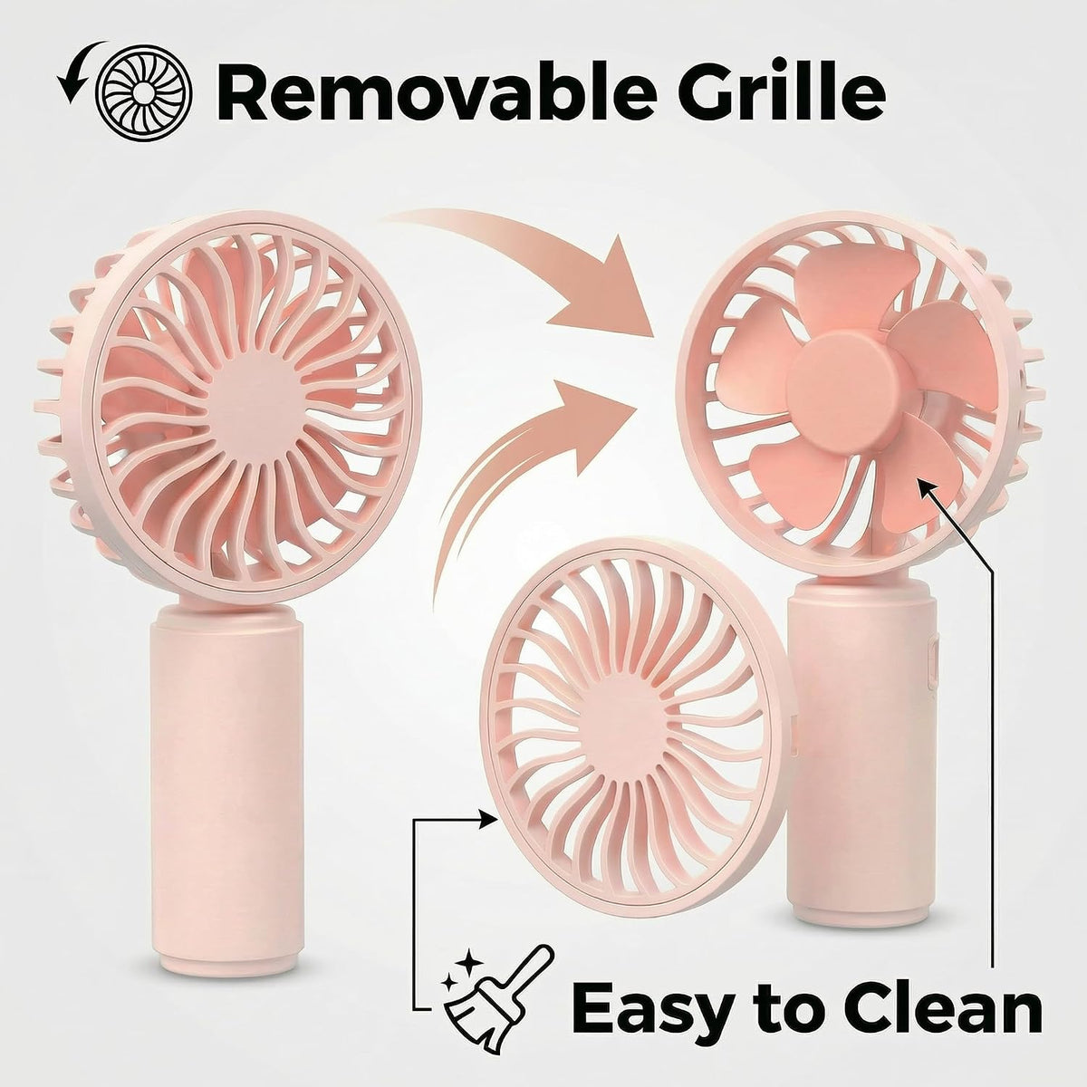 Vansmago 4 Pack Mini Handheld Fan, USB Rechargeable Portable Fan with 3 Speeds, Small Pocket Personal Fan for Travel, Theme Park, Summer Holiday Essentials, Commute and Outdoors