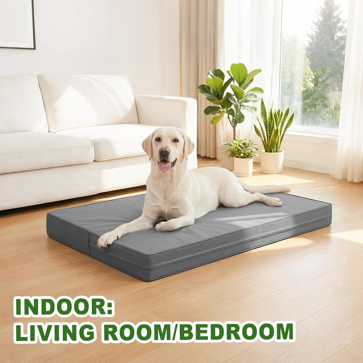 Outdoor Waterproof Dog Bed Large Washable XL Crate Pad 42" Leather Wipeable