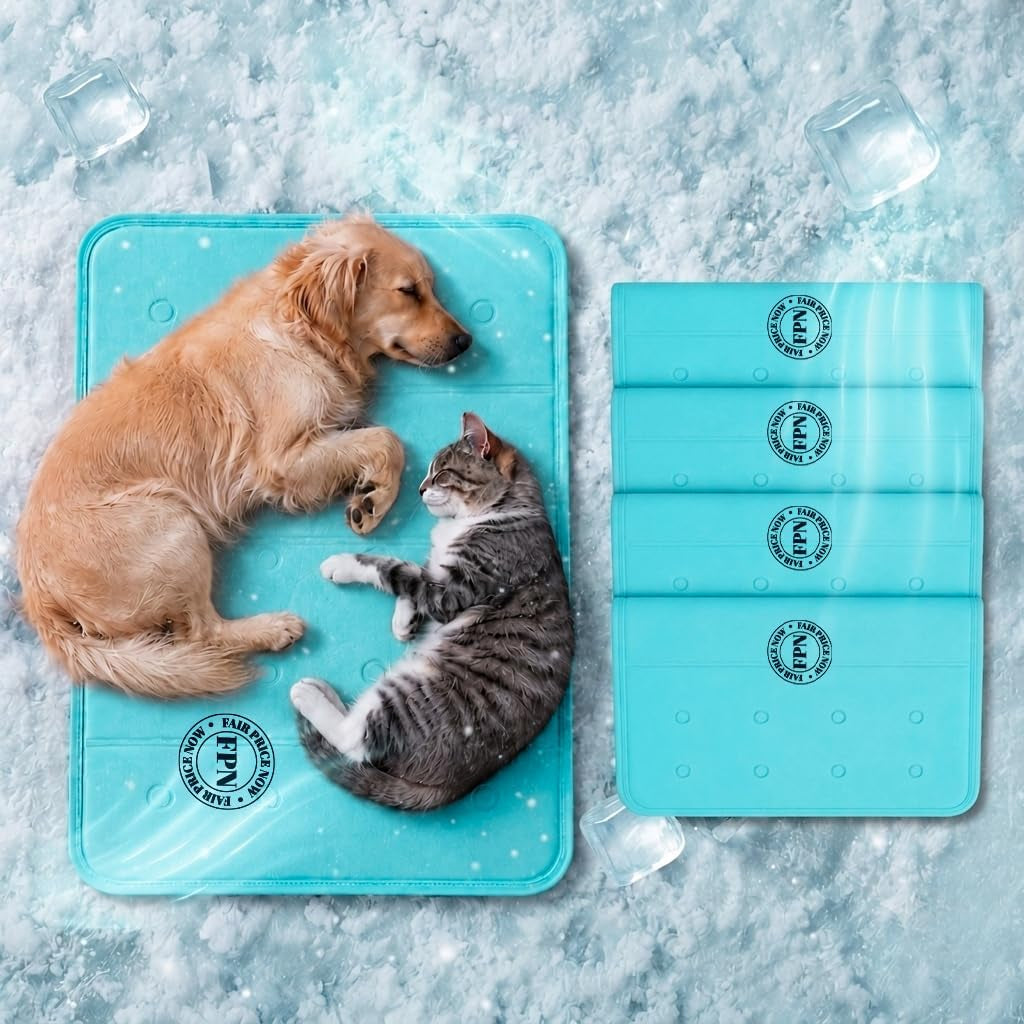 Pet Cooling Mat for Dogs and Cats 1Pcs, Pressure Activated Self Cooling Pad 19" X 11.5"