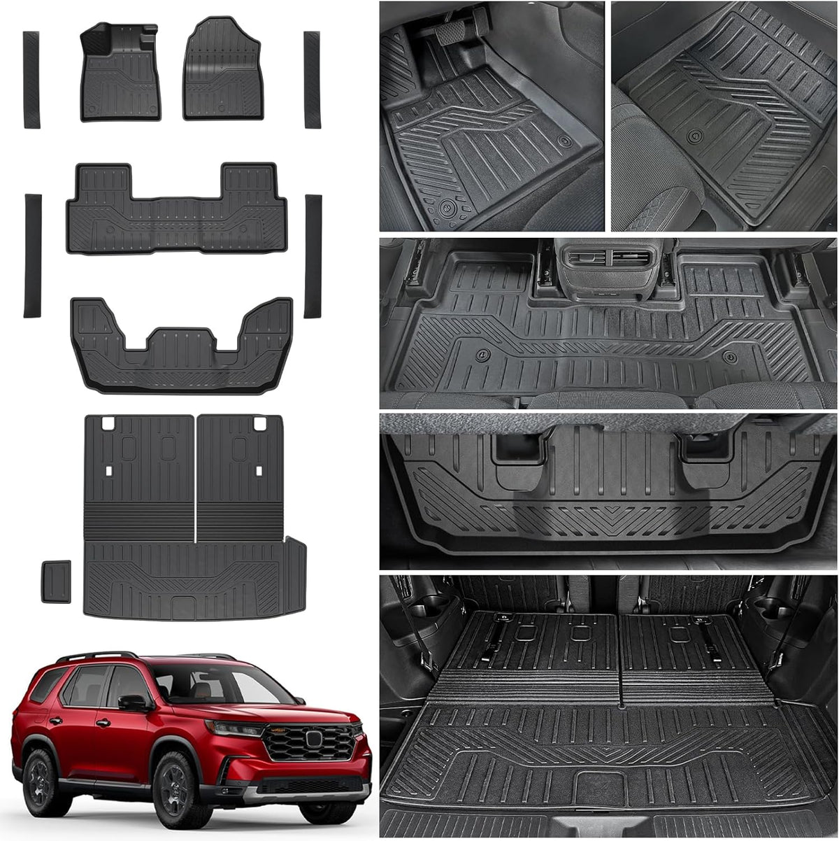 Floor Mats for 2023-2026 Honda Pilot Accessories