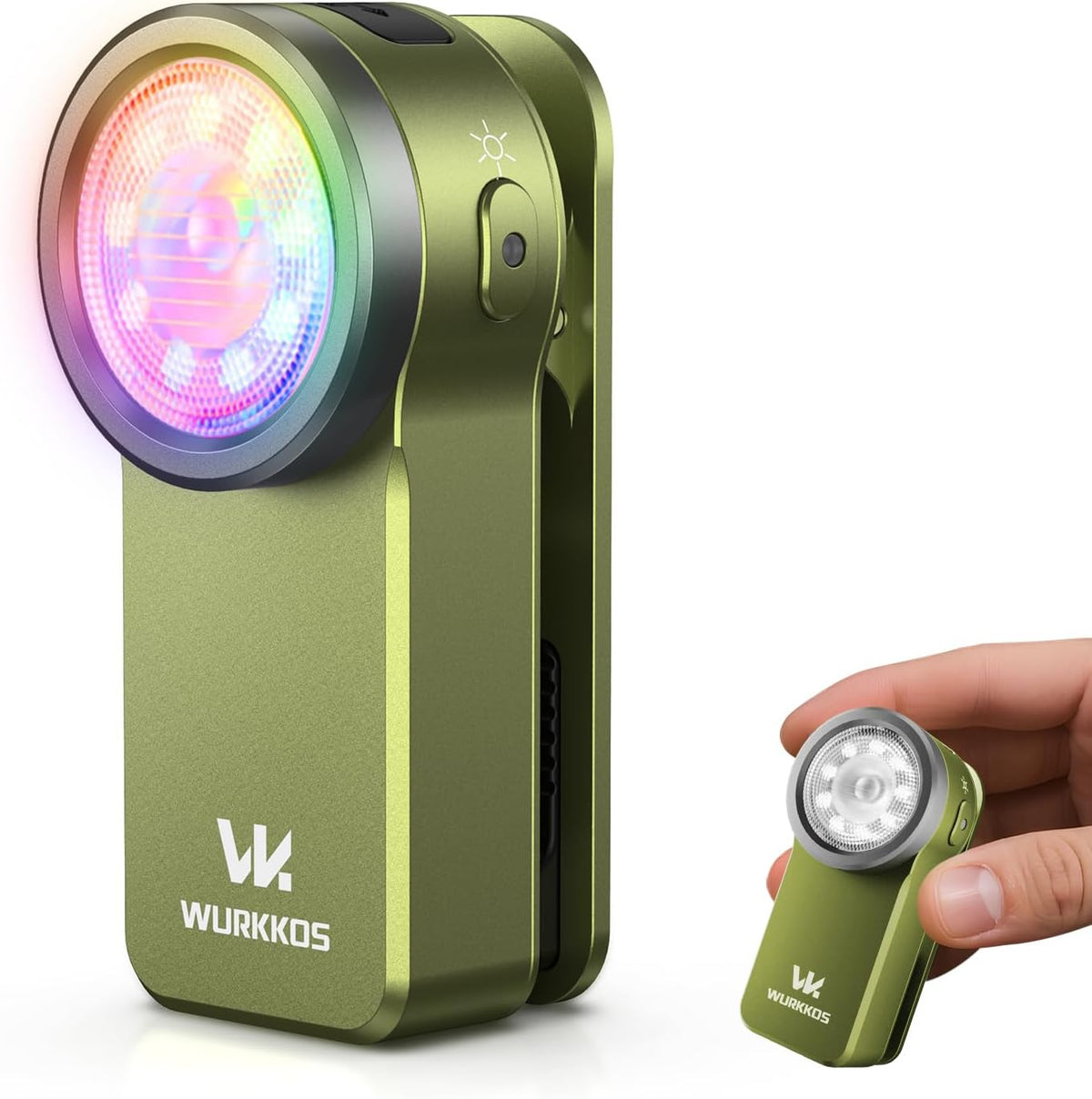 Wurkkos HD03 EDC Flashlight Rechargeable Clip-On Light 90 High CRI