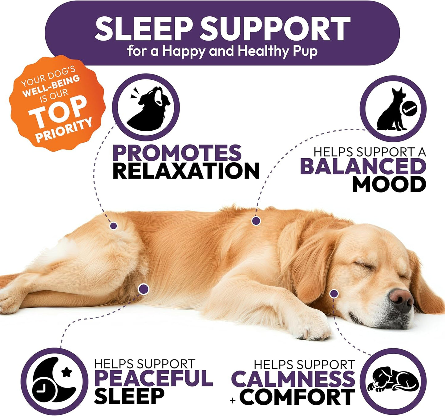 Advanced Melatonin for Dogs - 170 Dog Melatonin Calming Chews for Small and Large Dogs - Natural Hemp Dog Sleep Aid, Puppy Sleeping Pills, Anxiety, Stress, Separation, Barking, Fireworks - Made in USA