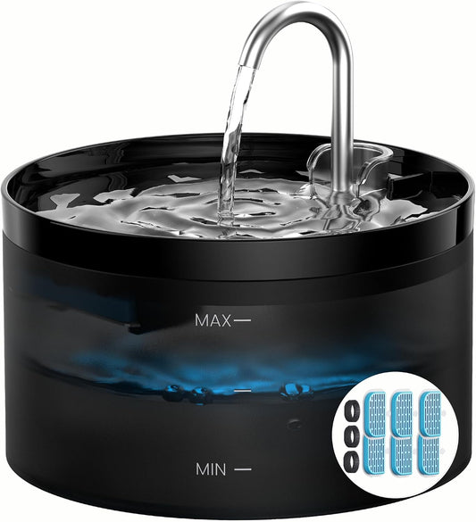 Cat Water Fountain Pet Fountain: 67Oz/2L Cat Water Dispenser