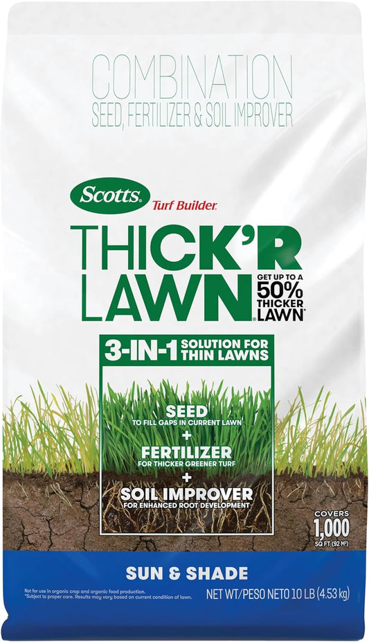 Scotts Turf Builder Thick'R Lawn Sun & Shade, 10 Lbs.