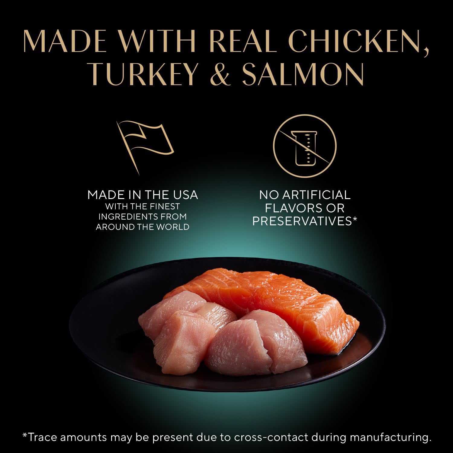Sheba Perfect Portions Wet Cat Food Cuts in Gravy, Cat Food Wet Recipe, Roasted Chicken Entree, with Sustainable Salmon, Tender Turkey Entree, 2.6 Oz. Twin-Pack Trays (24 Count, 48 Servings)