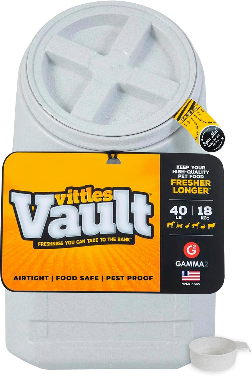 Vittles Vault Airtight Stackable Pet Food Storage Container, up to 40Lbs