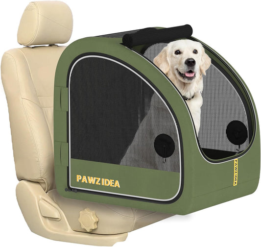 Portable Dog Crate for Car Travel, Medium & Large Dogs up to 80Lbs