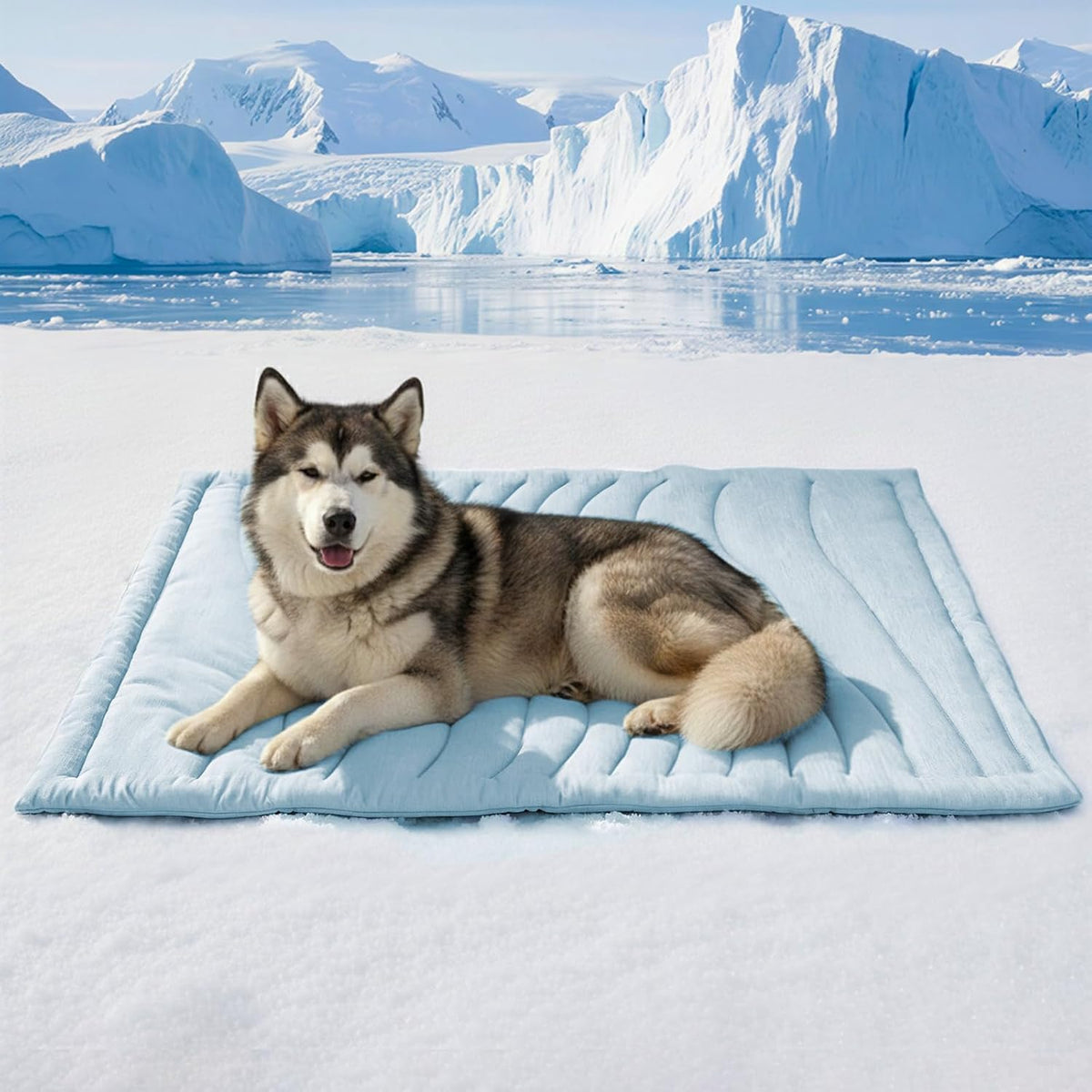 BECEMURU Cooling Mat for Large Dogs, Q-Max＞0.46 Thick Breathable Crate Pad