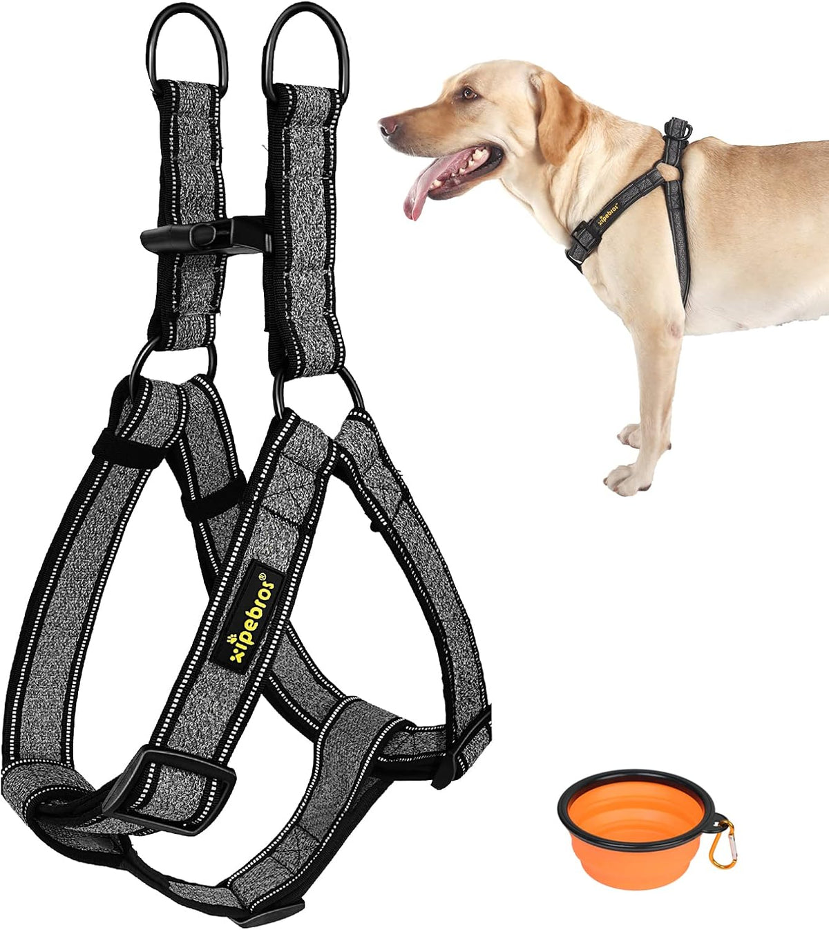 Dog Harness,No Pull for Large with Reflective,Easy Walk Harness