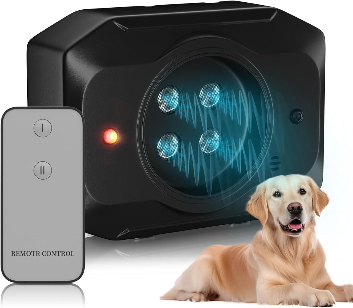 Anti Barking Device for Dogs - Ultrasonic Dog Bark Deterrent with Remote Control - 3 Modes Bark Control Device - Long Range 50FT Rechargeable Waterproof & Humane Barking Silencer for Indoor Outdoor