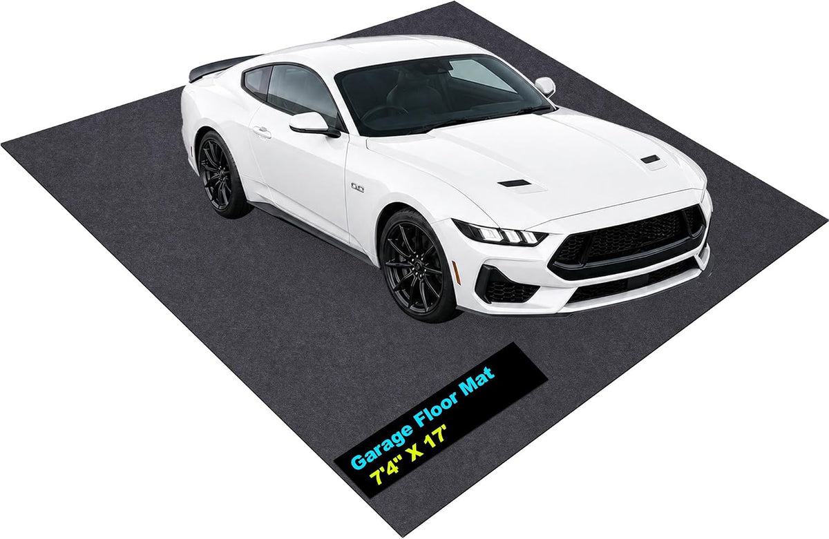 Garage Parking Mat, 1000 GSM Two-Layer Build, 7'5" X 17'