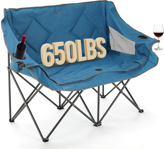 ARROWHEAD OUTDOOR Portable Folding Double Duo Camping Chair Loveseat