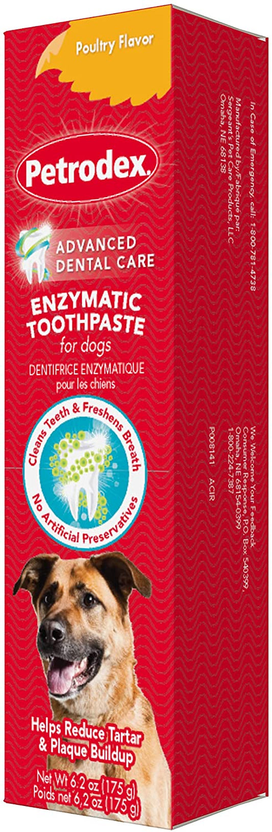 Petrodex Enzymatic Dog Toothpaste, Poultry Flavor, 6.2Oz