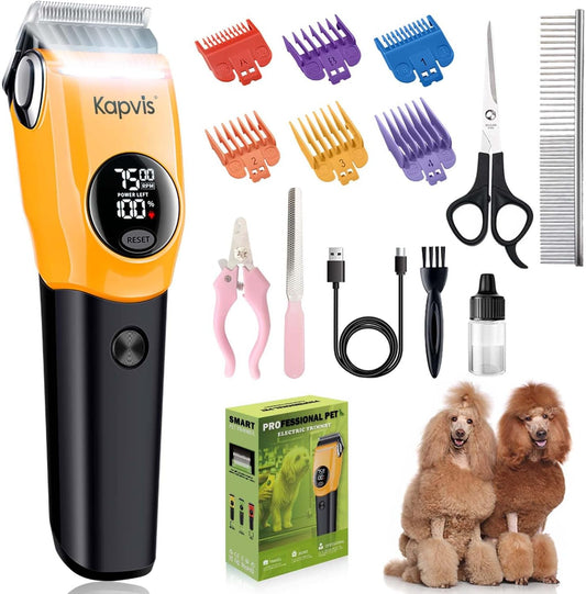 Dog Clippers Grooming Kit with Light for Dogs, Cats, Pets, Low Noise