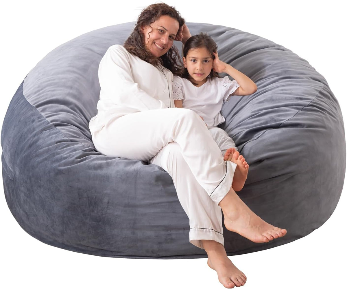 3 Ft Bean Bag Chair,Large Bean Bag Chairs for Adults,3 Foot,Dark Grey