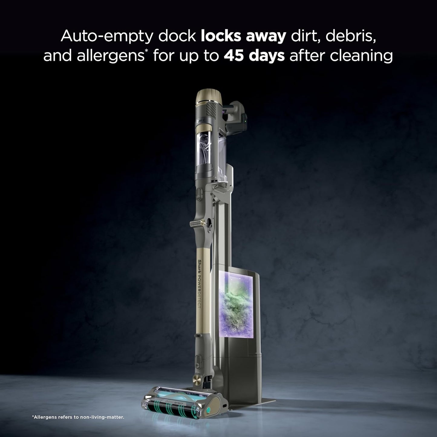Shark Powerdetect Pet plus Clean & Empty Cordless Stick Vacuum & Auto-Empty System, Powerful Suction, HEPA Filtration, Carpet & Hard Floor, Portable, Stick Vacuum for Pet Hair, Dark Gray, IP3253