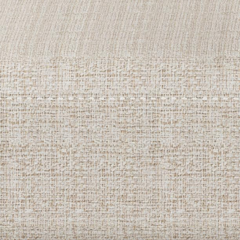 SIMPLIHOME Milltown 27" Wide Tweed Look Fabric Ottoman in Platinum