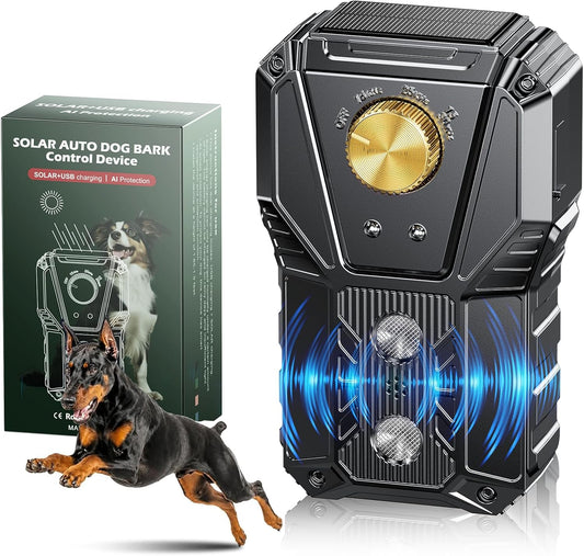 Solar Ultrasonic Bark Deterrent Device for Dogs
