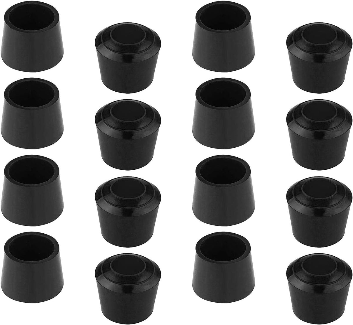 50 PCS 3/4 Inch round Chair Leg Tips Caps, CBTONE Anti-Slip Black Rubber Table Feet Covers Chair Leg Protectors Metal Folding Chair Leg Caps