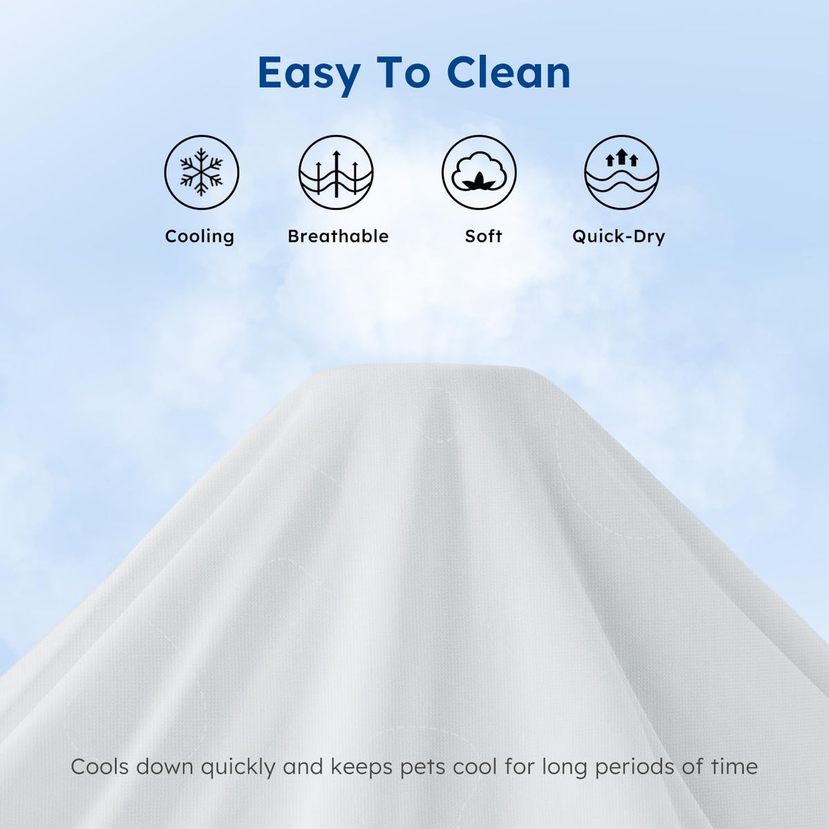 ZOMISIA Cooling Blanket for Extra Large Dogs - Washable Dog Cooling Mat for Hot Weather, Travel Soft Pet Summer Essentials, Grey, 50"X60"