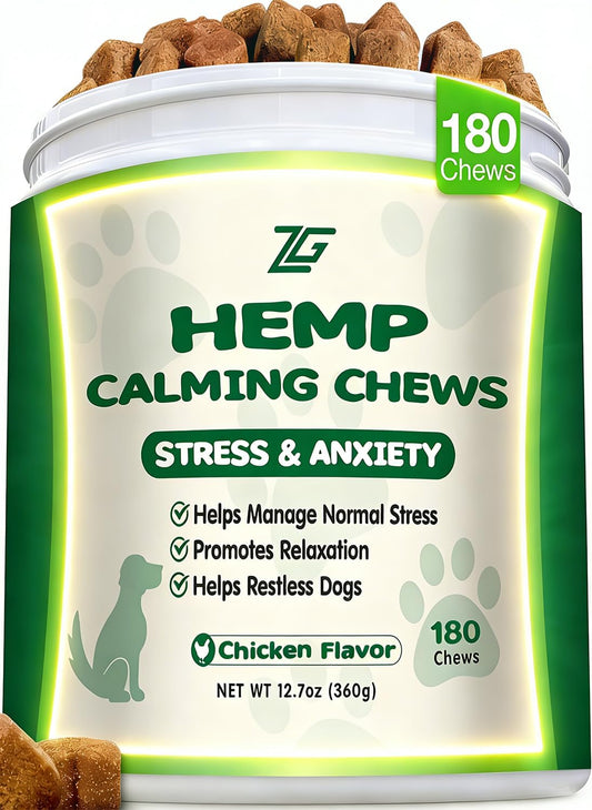 180 Cts Dog Calming Chews, Calming Chews for Dogs, Soft Chews