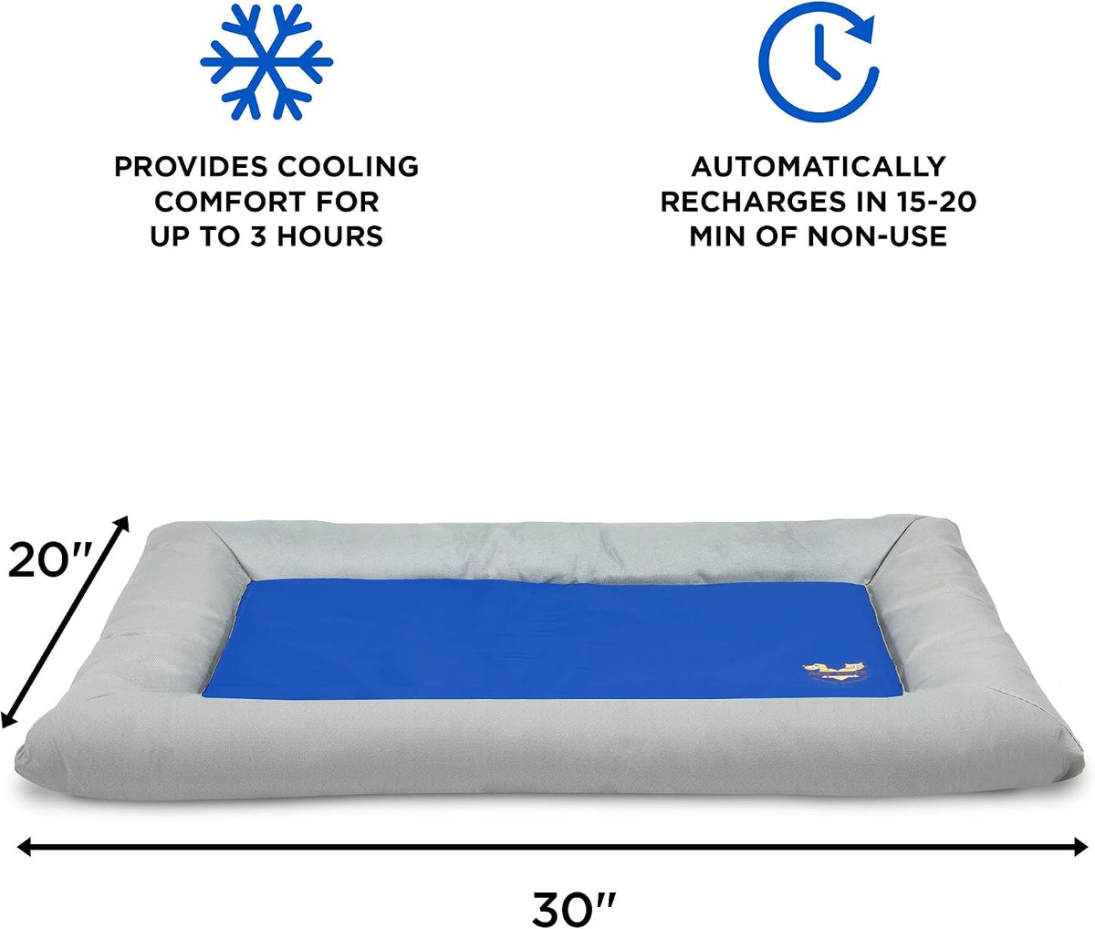 Arf Pets Dog Self Cooling Bed – Solid Gel Based Self Cooling Mat for Pets
