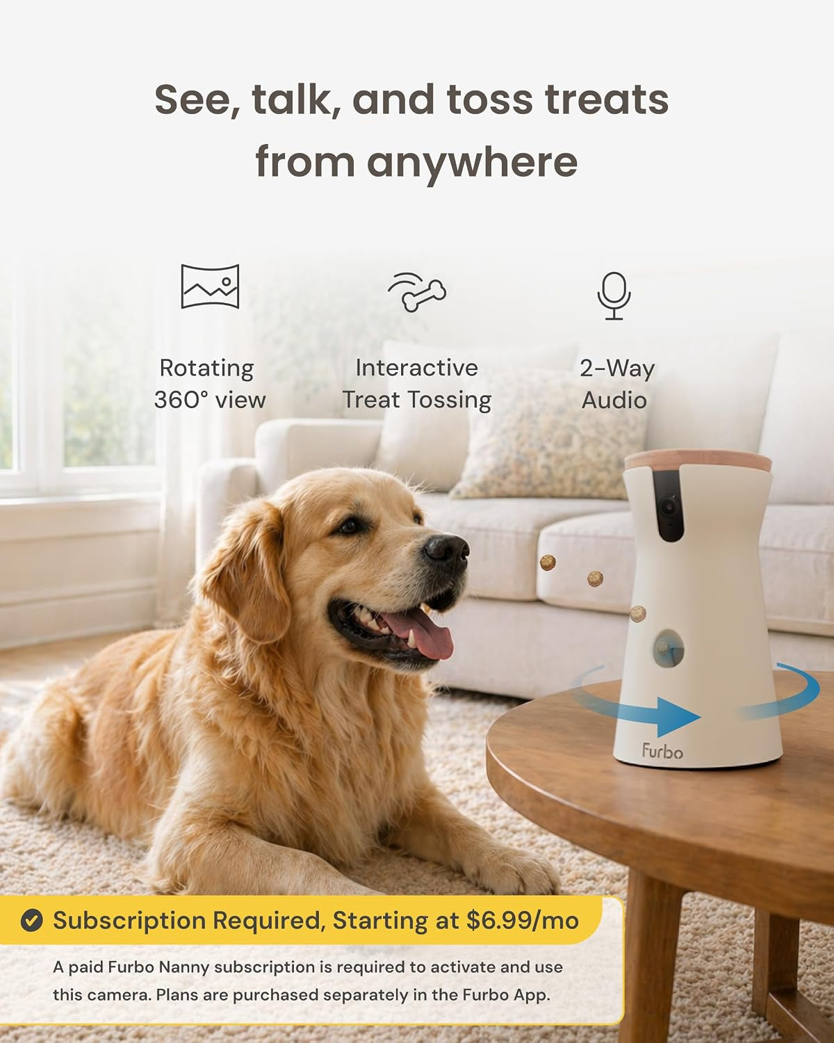 Furbo 360° Dog Camera [Paid Plan Required to Activate]