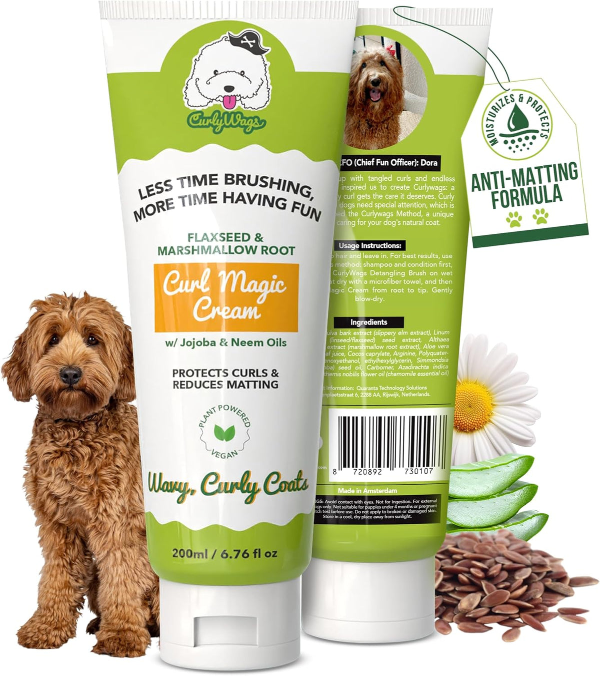 Leave in Dog Conditioner Detangler|Dog Curl Cream Detangler