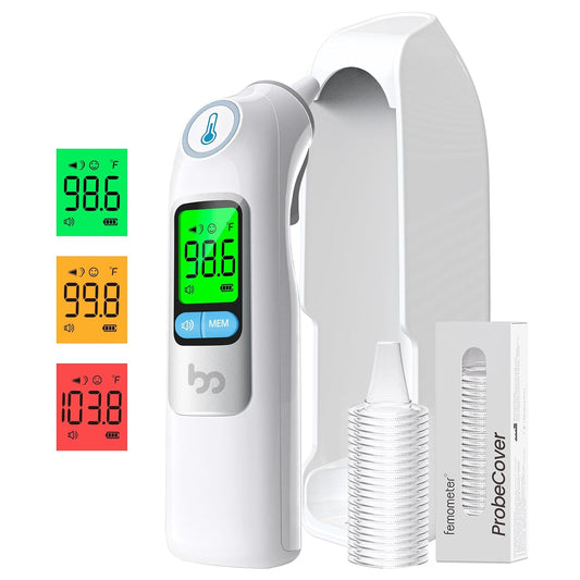 Femometer Infrared Ear Thermometer for Adults & Kids, with Storage Case