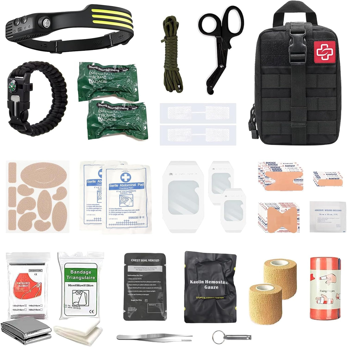 Survival Kit, First Aid Kit IFAK Emergency Kit with Israeli Bandage