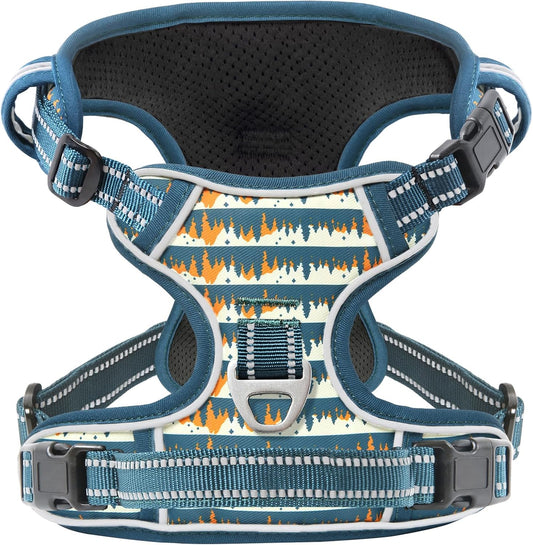 Timos Small Dog Harness, No Pull No Choke, Easy on & Off, Sunset Valley, S
