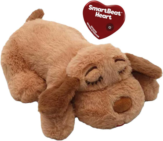 Snuggle Puppy Junior Heartbeat Toy, Calming Comfort, Small Breeds - Biscuit