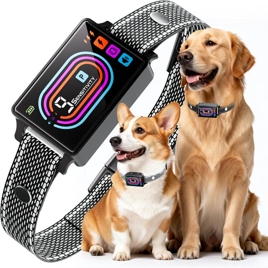 Dog Bark Collar, Smart anti Bark Training Collar with Beep, Vibration & Safe Static, 9 Sensitivity Levels, 5 Training Modes, Rechargeable, IPX7 Waterproof for Small, Medium & Large Dogs