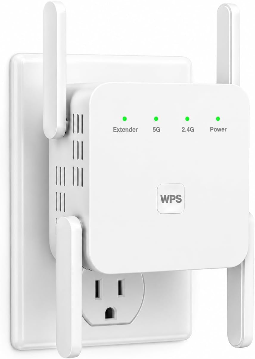 Wifi Extender Signal Booster for Home 5G 1200Mbps Dual Band Wifi Booster