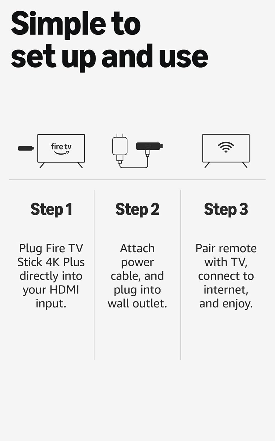 Amazon Fire TV Stick 4K plus (Newest Model) with Ai-Powered Fire TV Search, Wi-Fi 6, Stream Hundreds of Thousands of Movies and Shows, Free & Live TV, Find Shows Faster with Alexa+