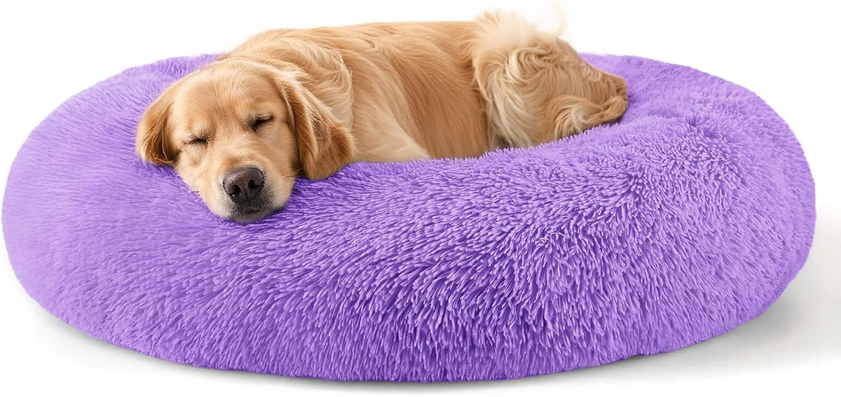 Dog Beds Large Sized Dog and Cats, 32In Pet Beds for Large Pet (Purple)