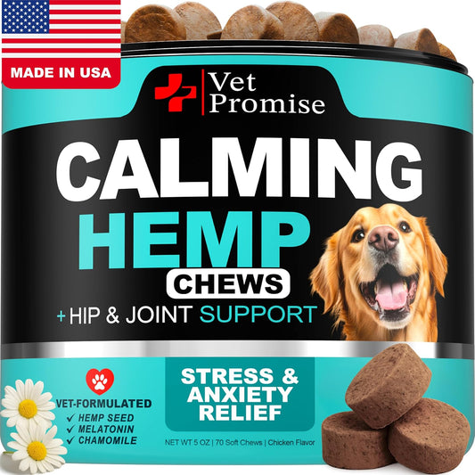 Advanced Calming Chews for Dogs - Hemp Dog Calming Chews with Melatonin