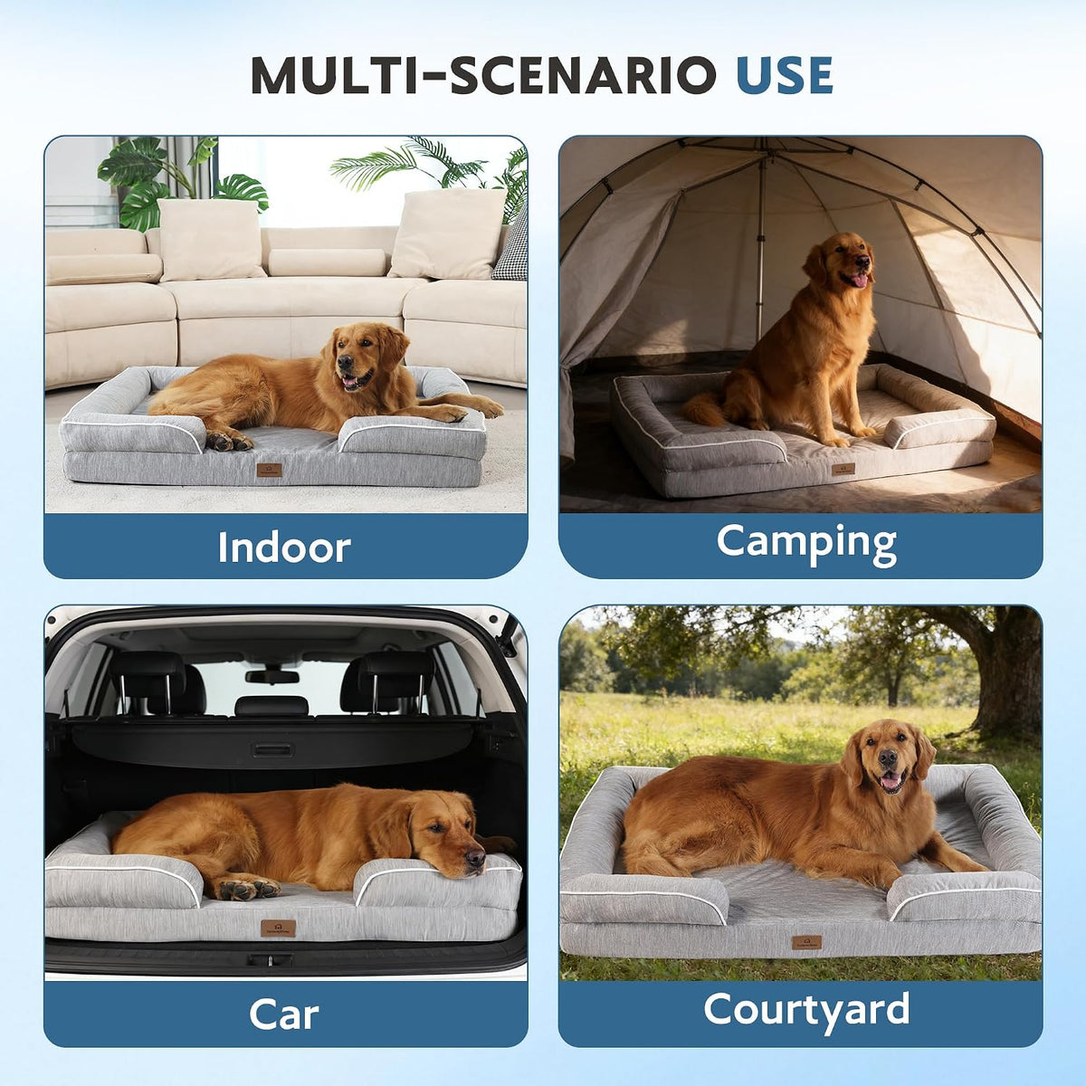 Cooling Dog Bed,Dual-Cooling Design,Q-Max >0.4 Cool Pet Beds for Large Dogs