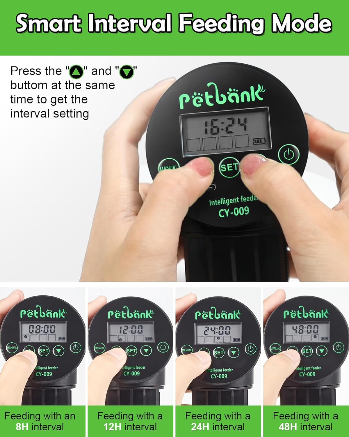 Automatic Fish Feeder - Rechargeable Timer Fish Feeder with USB Charger Cable, Fish Food Dispenser for Aquarium or Fish Tank
