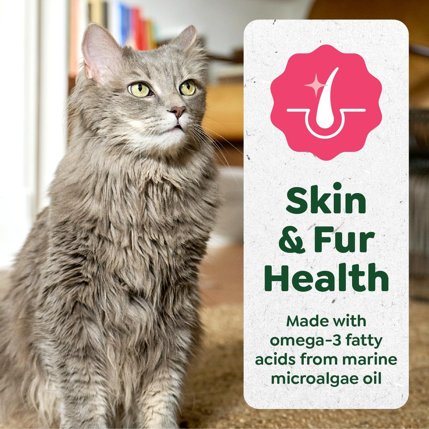 Greenies Feline Smart Purees Skin & Fur Health Lickable Cat Treats with Real Salmon, 0.49 Oz. Tubes, 20 Count