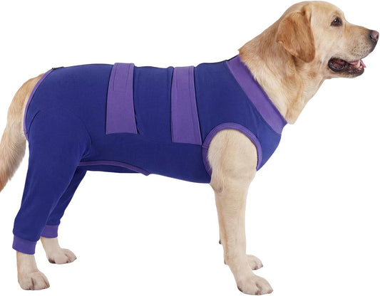 Dog Body Suits after Surgery, Pants to Prevent Licking, Purple, XL