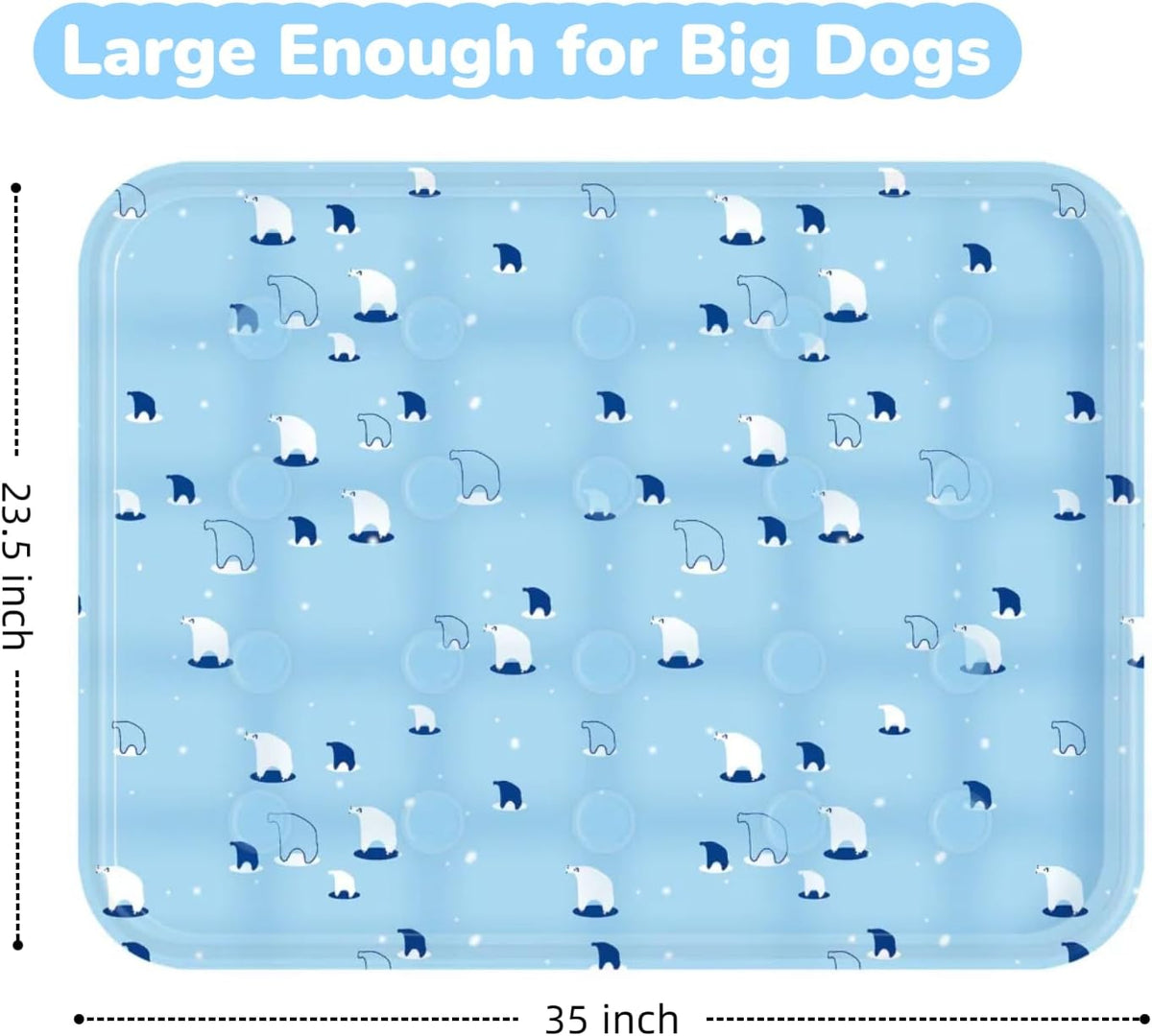 Zeqi Gel-Filled Cooling Mats for Cats Dogs Pets 35''X24'', Water-Proof Surface, Summer Dog Cool Mat, Cooling Cat Bed, Cool Mat, Ice Mat, Seat Cushion for Summer (Large, Animal Print)
