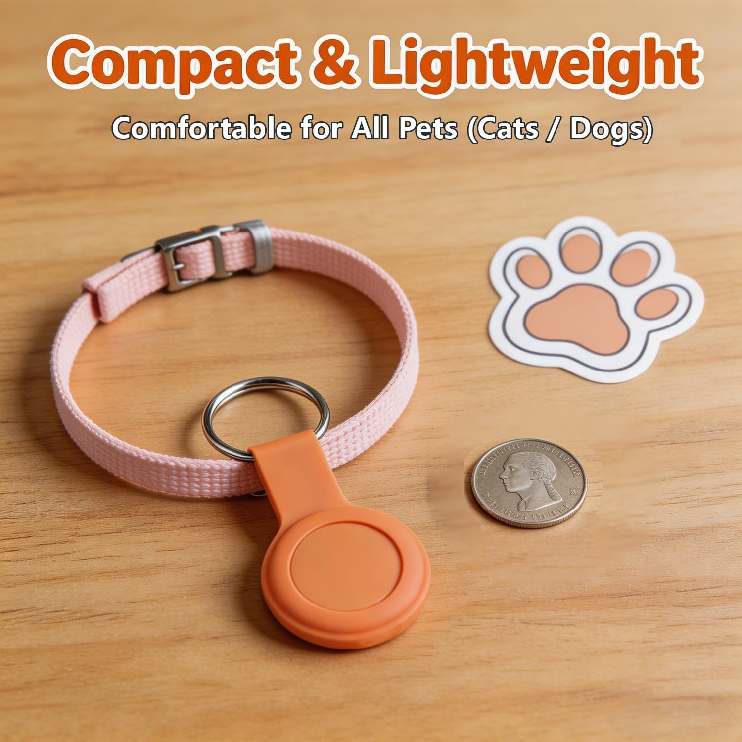 Pet GPS Tracker for Cats & Dogs – No Monthly Fee, No SIM Required, Real-Time Location Tracking – Smart Collar Compatible with Android & Ios – Ideal for Dogs, Cats, Kittens & Small Pets