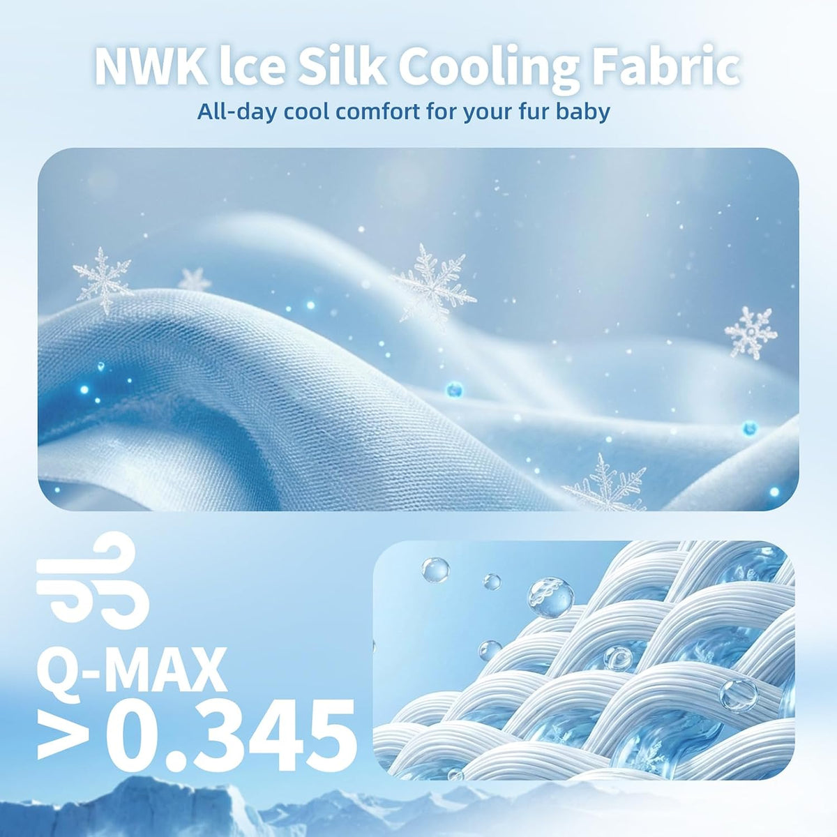 NWK Pet Cooling Mat Q-Max>0.345 Fabric for Dogs & Cats (Green Fruit Medium)