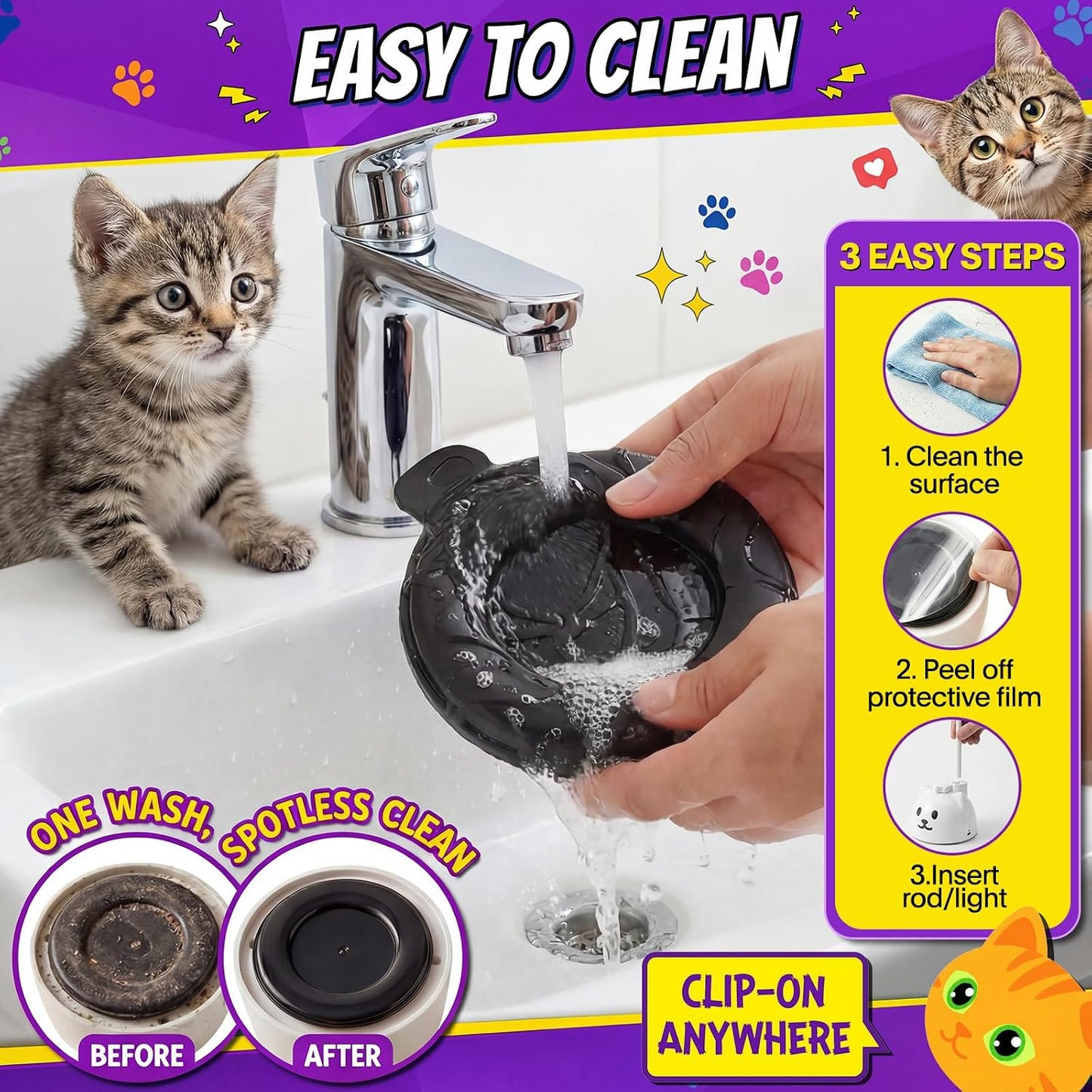 Interactive Cat Toys for Indoor Cats, Automatic Flying Bird Cat Toy with 360° Feather Wand, Strong 8Cm Suction Cup, USB Rechargeable Self-Play Cat Toy for Bored Kittens & Adult Cats