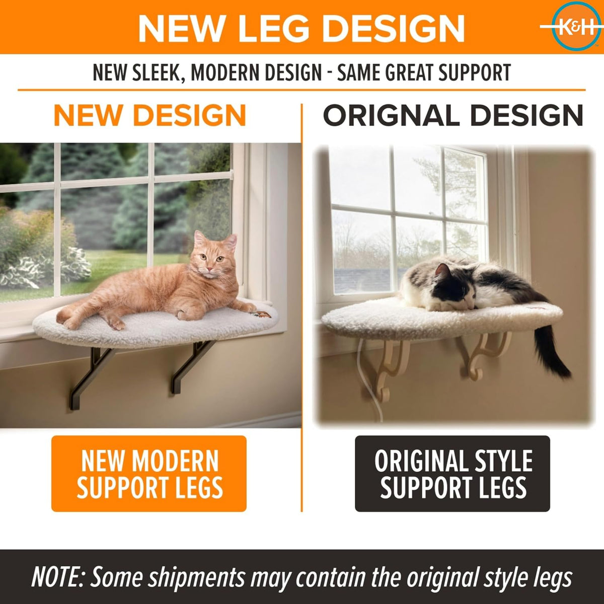 K&H Cat Window Perch, Heated Kitty Sill, Safety Listed, 24X14In, Fleece