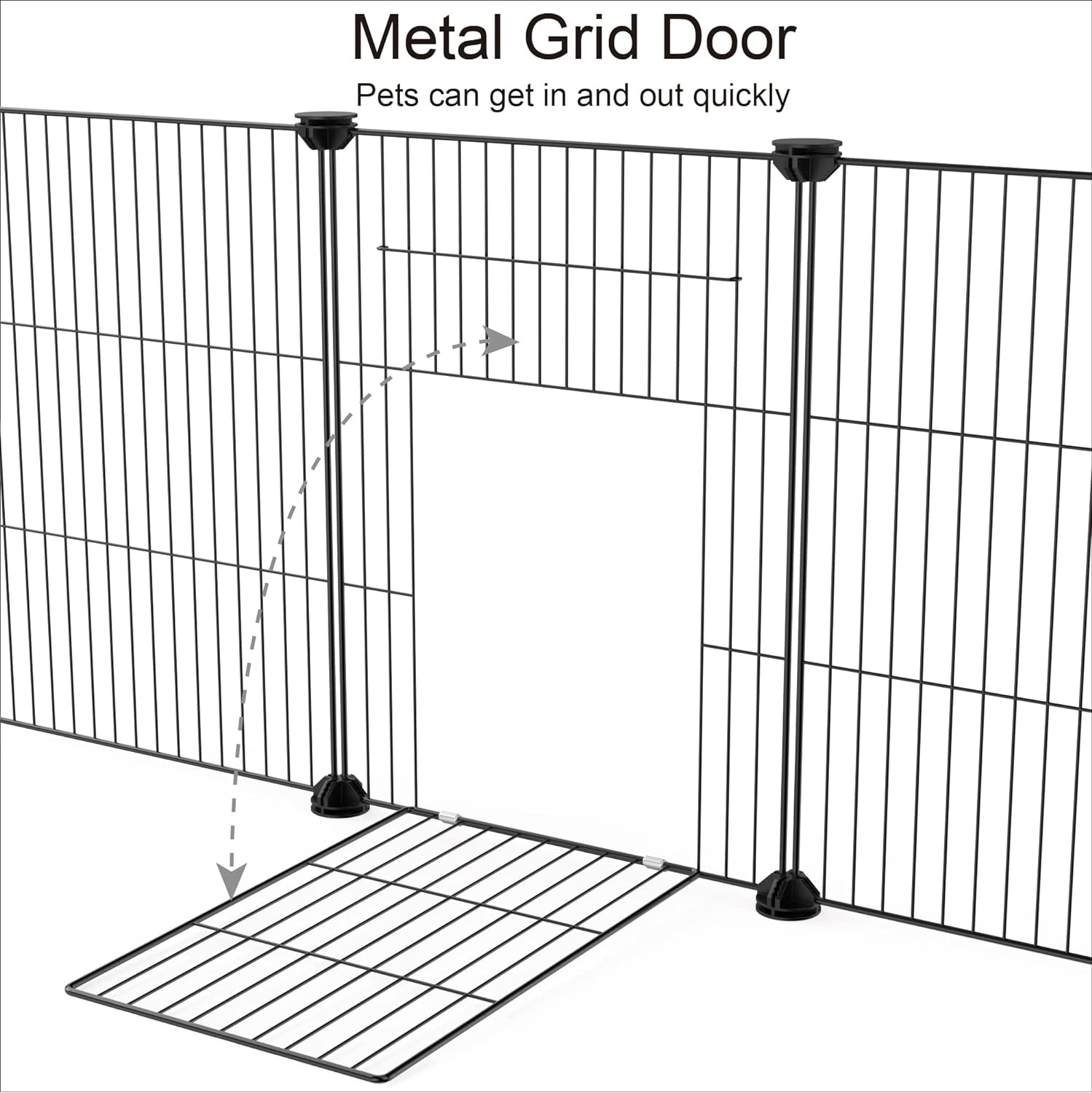 HOMIDEC Pet Playpen,Small Animals Cage DIY Wire Portable Yard Fence with Door for Indoor/Outdoor Use,Puppies,Kitties,Bunny,Turtle 48" X 24" X 16"